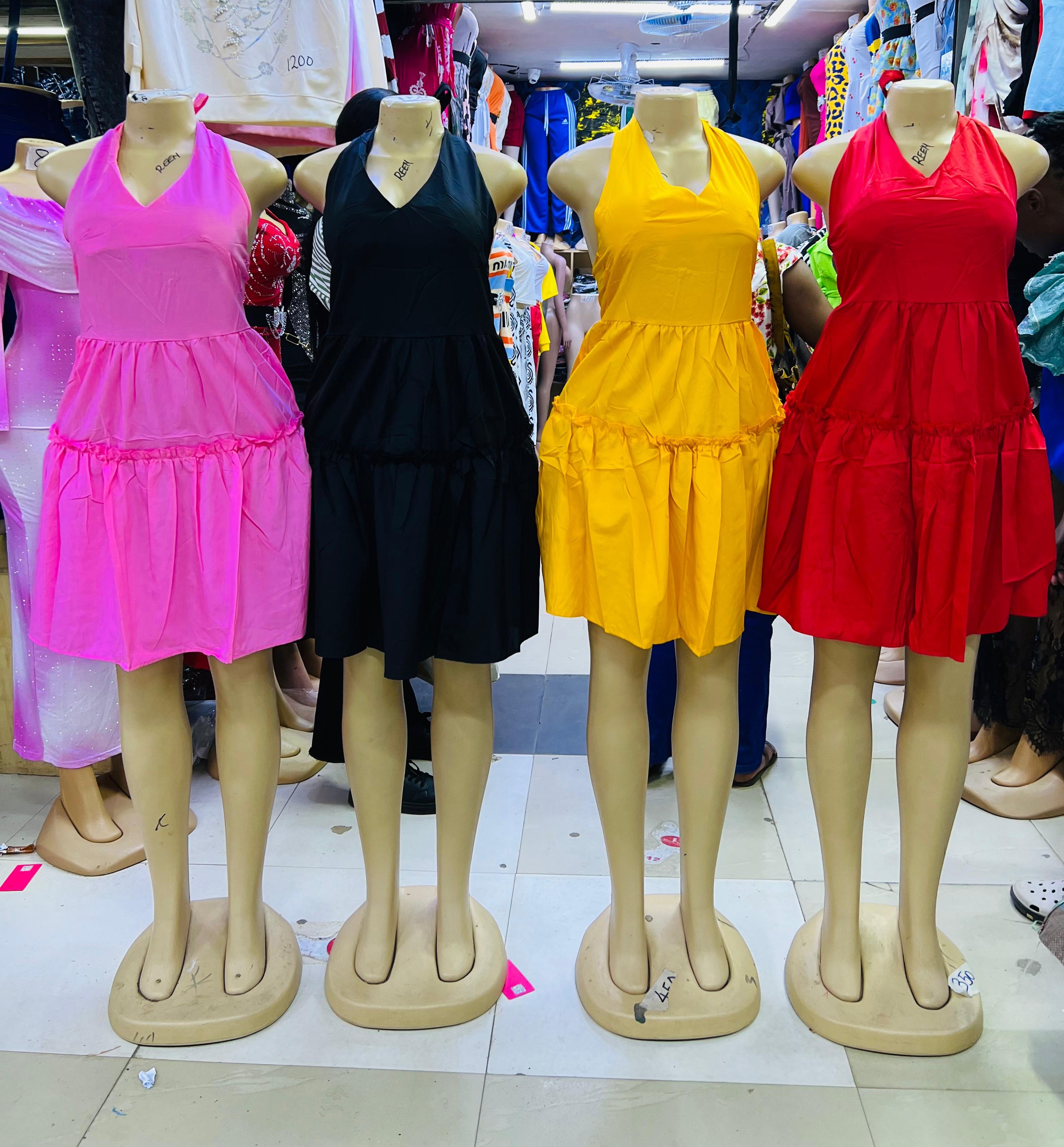 Back open dress